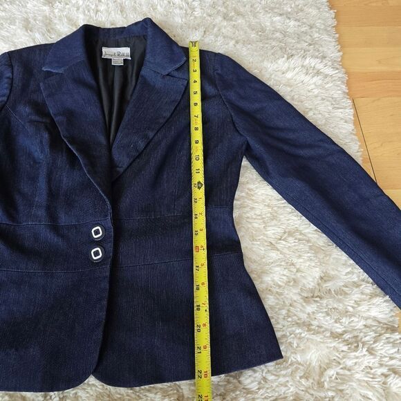 Joseph Ribkoff Creations Vintage Blazer Jacket Size 8 Womans Blue Long Sleeve - Picture 8 of 10
